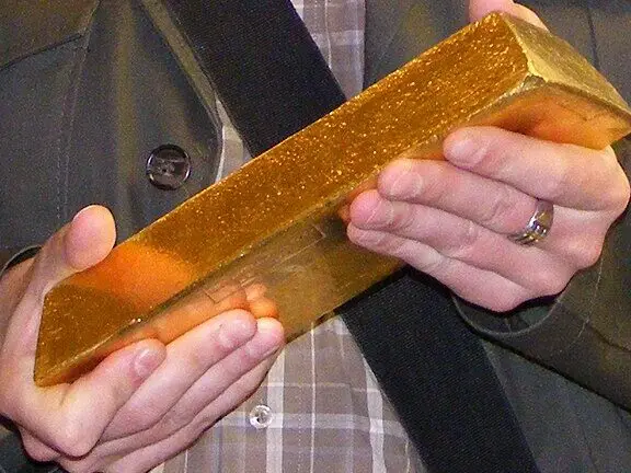 cuanto mide un lingote de oro de 1 kg 1